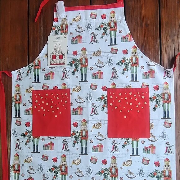 Nutcracker Ballet Holiday Apron Large Pockets Adjustable  Adult OS - Picture 5 of 9